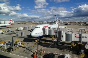 Airplane at terminal