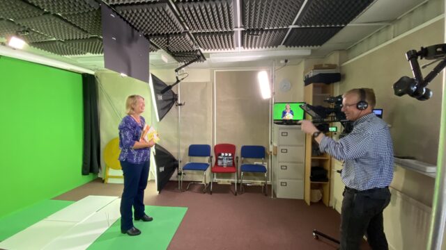 Social Distanced filming making TV in lockdown