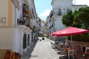 Estepona, Spain street scene Back to the UK outsourced finance director